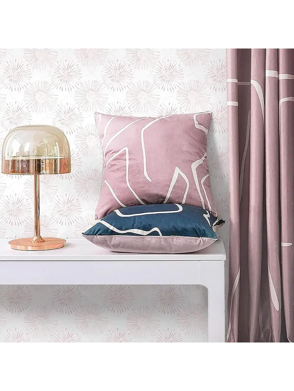 Geometric Boho Vinyl Contact Paper Round Self Adhesive 17.3